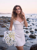 Casual Women's Dresses 2023 Cotton White Dress Sexy Birthday Dress V Neck A Line Holiday Lace Party Dresses