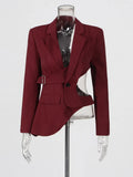 Casual Luw Small Suit 202 Autumn New Fashion High-End Design Hollow Suit