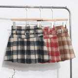 S-2XL With Belt ~ Lattice Hair Of The Hundred Folded Skirt High Waist Anti-Light Small A-Word Skirt