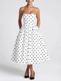 Women's Clothing Wave-Tlenbed Dress French Hepburn Wind Waist Fashion
