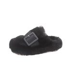 Fur Slippers Women Wear 2025 Autumn New High-End Half-Slip Slippers Lazy One-Legged Women's