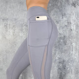Yoga Mesh Stitching Cropped Running Sports