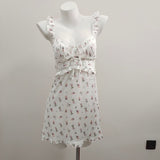 Babes Shredded Flower Sling Skirt Girl Summer New Pure Lust High-End Feel Back Dress Skirt Skirt Pyjamas