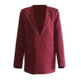 New V Collar Line Fake Suit Collar Loose Version Of The Suit Coat Top Female