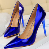 Shoes Woman Pumps Patent Leather High Heels Stiletto Black Women Heels 10.5 Cm Party Shoes Classic Pumps Plus Size