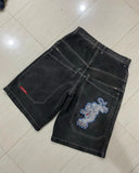 Baggy Denim Shorts Harajuku Y2K Jeans Hip-Hop Vintage Summer Brother 211-0-Outfit