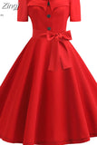 Polka Dot Dress for Women Summer Square Collar Elegant Vintage Dress 50s Pin Up Rockabilly Vestidos