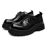 2025 New Platform Derby Shoes Bright Face British Harbor Wind Leather Shoes Casual Shoes Niche Tide Premium