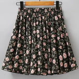 Women 28 Colors Fashion Simple Elastic Waist Summer Elegant Student Folds All-match Ulzzang Female Leisure Floral