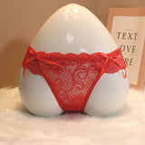 Thong Female Feeling Scarless Bow Knot Hollow Temptation Close To The Thin Low-Waist T