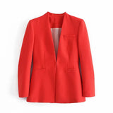New Multi-Color Solid-Color Slimming Simple Leisure Suit Jacket