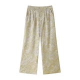 Women's Clothing Explosion With Belt Bead Embroidered Top + Trousers