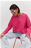 Spring And Summer New Grinding Pure Cotton Long-Sleeved T-Shirt Women Loose Soft Knitted Brisne Cloth Top Women