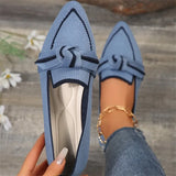 2025 Autumn Tip-Headed Flat-Soled Single-Shoe Large-Size Fashion Flying Pedal Casual Women's
