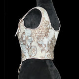 Court Retro Finely Pattyed Vest Slings In Front Of The