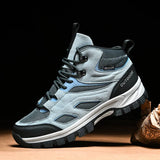 Autumn And Winter Men's Outdoor Hiking Sneakers Work-Resistant Shoes Thick Soles Wear-Resistant Walking