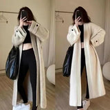 Autumn Dress Girl Korean Version Of Chic Loose Fashionable Over-Knee Heavy Knitted Pneuumbly Horse Sea Hair Sweater