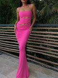 Sexy Women Hollow Out Long Dress Sleeveless Low-cut Spaghetti Strap Backless Party Dress Clubwear Female Vestido