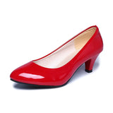 Autumn New High-Skinned Women's Singles Light Mouth Round Head To Help Thick Heel Large Working