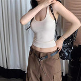 Zingj Condole Belt Hot Girl Dozen Bottom Vest Female 2024 Summer New Style Pure Desire Sexy Inside Take The United States Back Outside Wear Show Thin