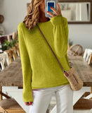 Sheintemu Autumn And Winter Long Sleeve Simple Solid Color Sweater