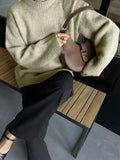 Lazy Wind Wool Sweater Woman 2025 Dress Bag Loose Knitted Shirt Long-Sleeved