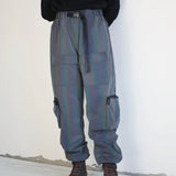Female Nightclub Cool Luminous Pants Multi-Pocket Leg Pants-Outfit