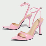 Women's High Heels Pure Color Sharp Tip Fine High Heels Spring And Summer Fashion Night Party Light Pink