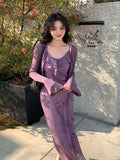 Xixi 2025 Spring And Summer New Korean Version Horn Sleeves Long-Sleeved Knitted Shirt Women's Sunscreen Shawl