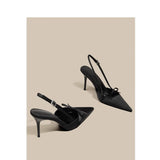 Bag Head Sandals Women 2025 Summer New Dress Cheongsam National Style Temperament Tip And Black High