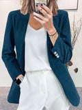 Winter Corduroy Suit Jacket Solid Color Casual Professional Small Suit Jacket Office Women's Clothing Blazer Women