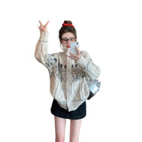 Island Retro-Colly Tree-Colored Tree Jaclosse Design Feeling Niche Collar Languid Soft Glutinous Sweater Coat