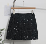 New Scaro Squint Red Skirt High Waist Thin A Word Backbage Anti-Walking Short Skirt
