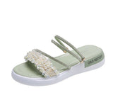 Leisure Sandals Slippers And Two Pearl Water Drill Flat Bottom 2025