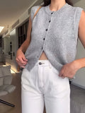 Commuting Simple Fashion Sleek Knitted Vest Women's