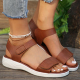 Summer New Large-Size Flat-Bottomed Magic Sandals Women Wear Simple And Comfortable