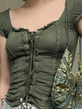 top with lace trim and