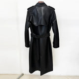 Autumn And Winter New Star Fashion Double Buckle Belt Repair Long Leather Wind