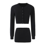 New Single-Breasted Cardigan Sweater With Buttocks A-Shaped Knitted Half