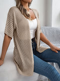 Shooting Summer New Summer Hollow Short-Sleeved Knitted Cardigan Holiday Sunscreen Shirt Women's