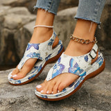 Word Sandals Women 2025 New National Style Embroidery Flowers After Stumbling Slopes And Sandals