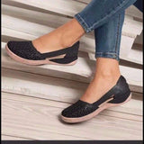 Women's Summer Fashion Sandals Women's Bag Head Hollow Large Flat-Soled Women's Shoes Thick-Soled Single Shoes Breathable Women's