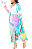 Piece Set African Print Elastic Bazin Baggy Pants Rock Style Dashiki SLeeve Famous Suit For Women Coat And Leggings