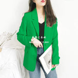 Zingj Suit Jacket Female 2024 Spring And Autumn New Korean Version Loose Students Long Jacket Casual Small Suit