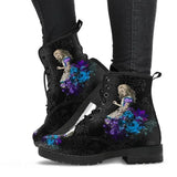 Large Leather Face Martin Boots Women's Gothic Print English Leather Boots Wish Work Clothes Battle