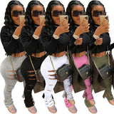 Nightclub Uniforms Ripped Solid Color Hoodie