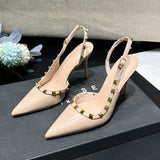Net Red High Heel Female Fine Heel Temperament Single Shoes 2025 New Spring Small Leather Shoes Do Not Tired