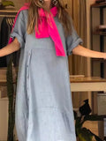 2025 Women's Summer Style Relaxed Casual Solid-Sleeved Cotton