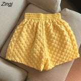 Women Pure Minimalist Folds New Design Summer Fashion Daily All-match Pockets Ulzzang Loose Ladies Streetwear Retro