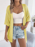 Summer Short-Sleeved Bohemian Thin Knitted Cardigan Women's